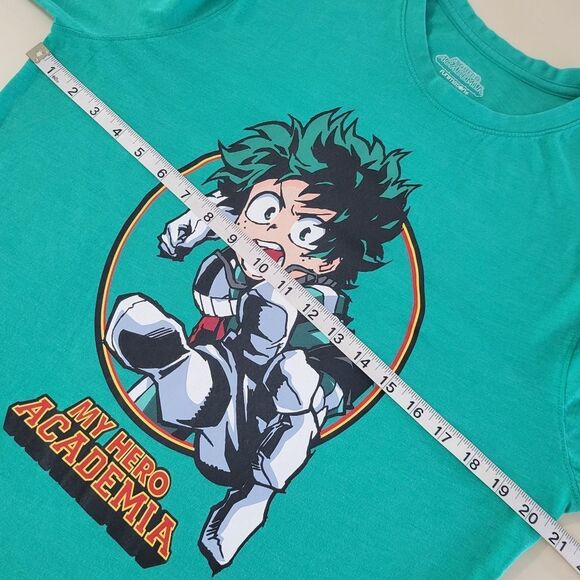My Hero Academia Teal Crewneck Graphic Long Sleeve Tee - Picture 9 of 16